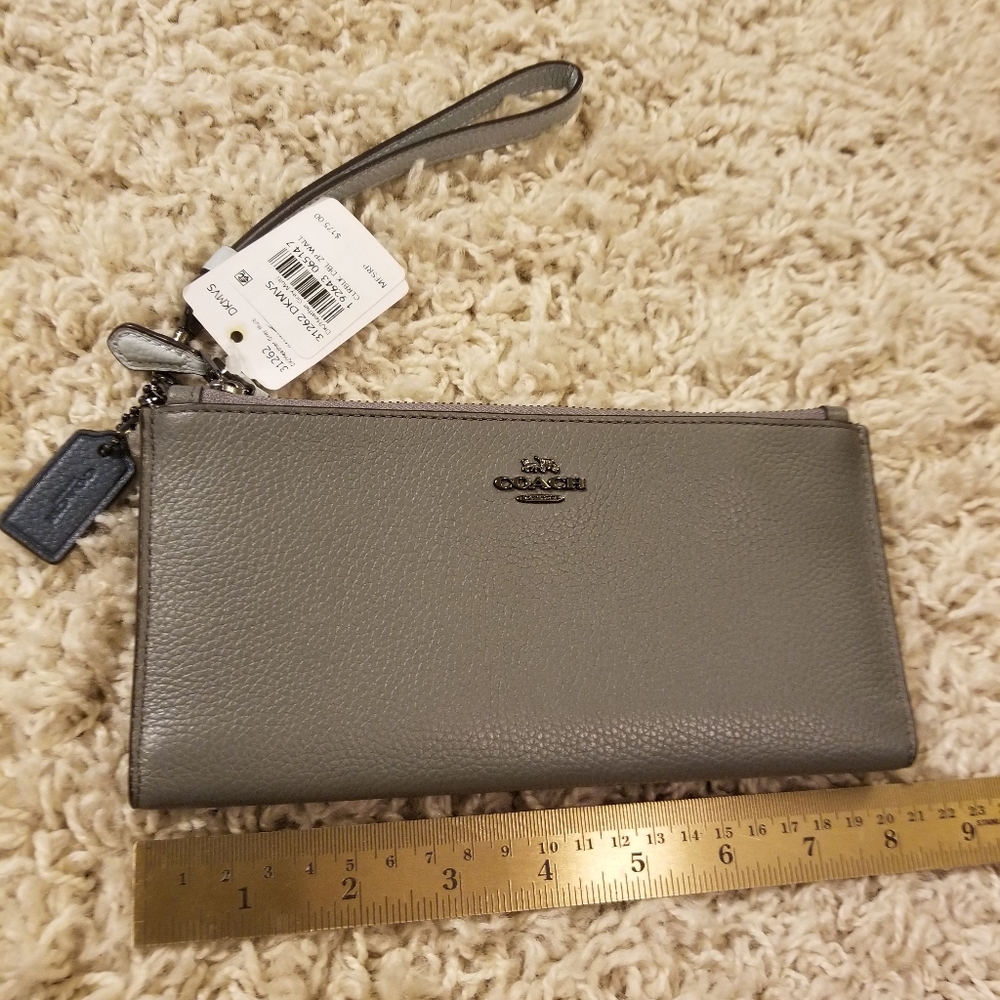 NWT Colorblock COACH Double Zip Wristlet